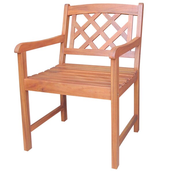 Natural Oiled Xback Outdoor Wood Chair Free Shipping Today