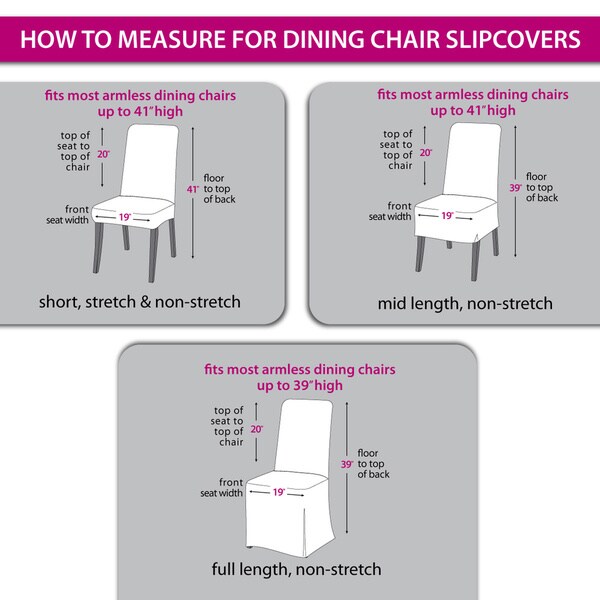 armless dining chair slipcover