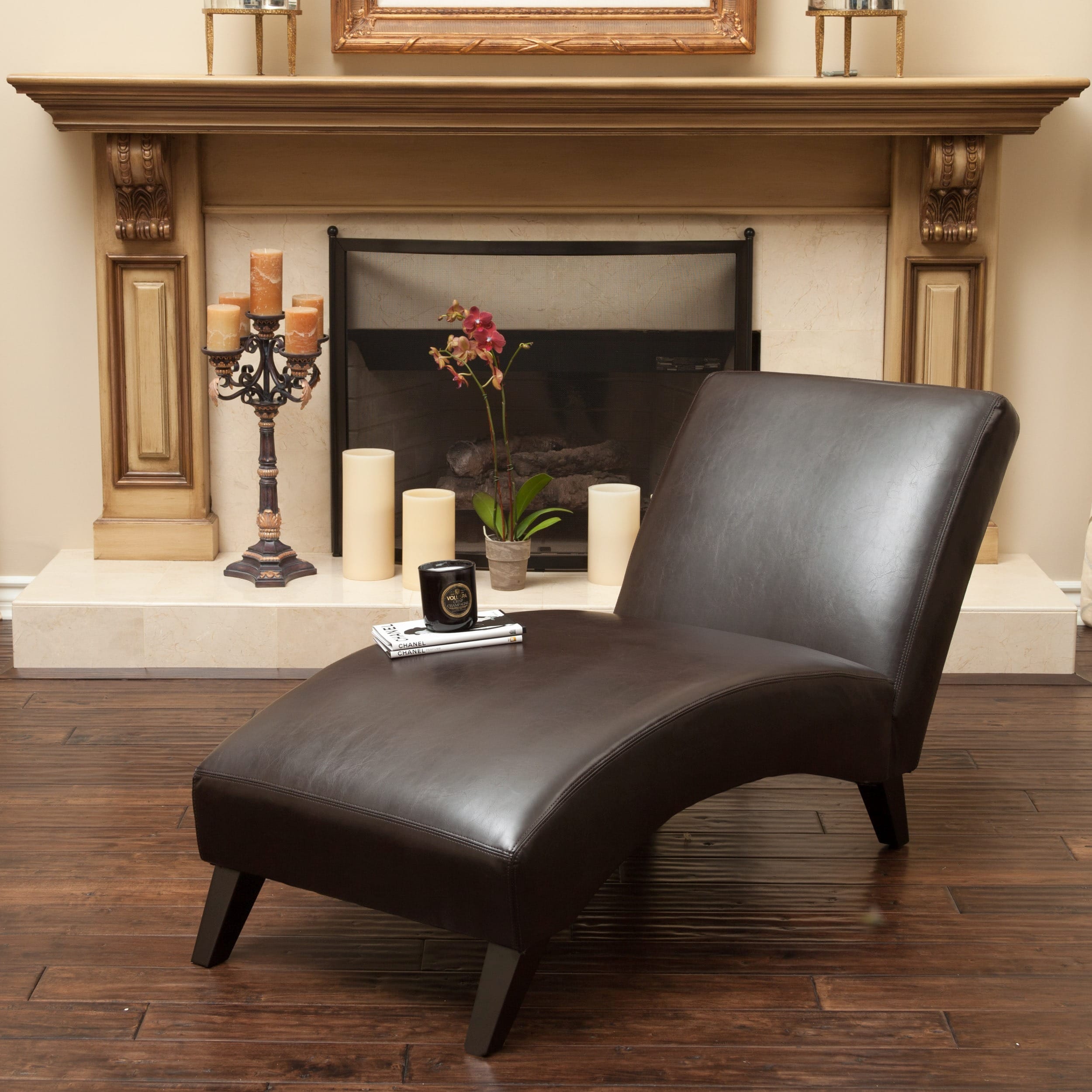 finlay leather chaise lounge by christopher knight home