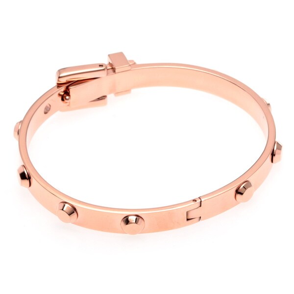 michael kors rose coloured buckle bangle