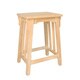 24-inch Unfinished Solid Parawood Mission Counter Stool - Free Shipping Today - Overstock.com 