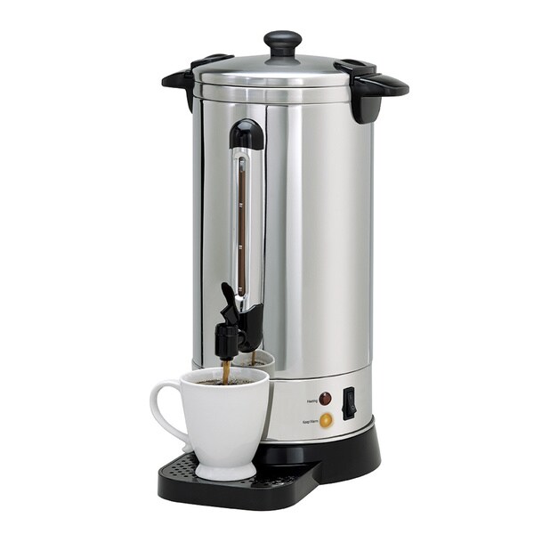 Nesco 50-cup Stainless Steel Double Applwall Coffee Urn Locking Lid
