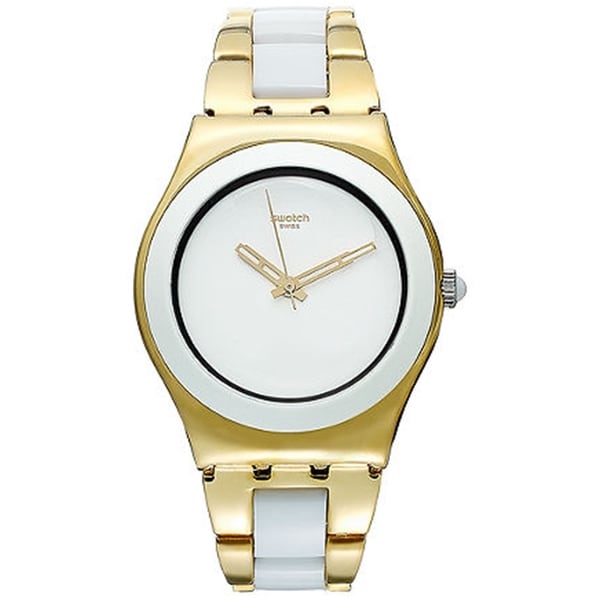 Swatch Womens Irony YLG122G Two tone Stainless Steel Swiss Quartz