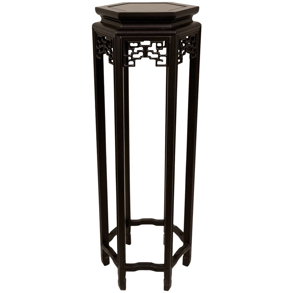 Handmade 36" Hexagonal Oriental Plant Stand