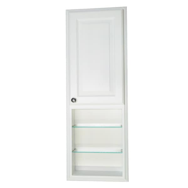 42 inch Recessed White Plantation Medicine Storage Cabinet with 24