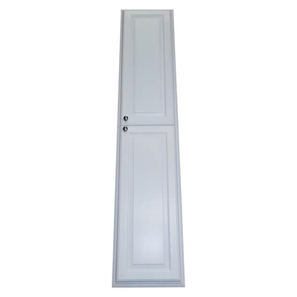 72 inch Recessed White Plantation Pantry Storage Cabinet