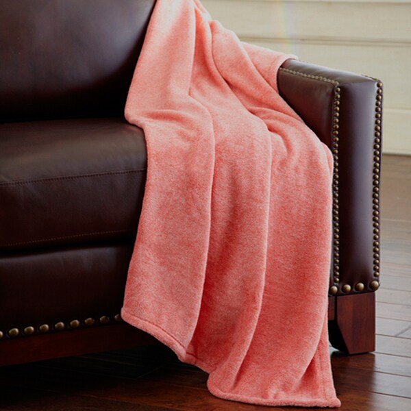 Amraupur Overseas Heathered Solid Fleece Throw Blanket