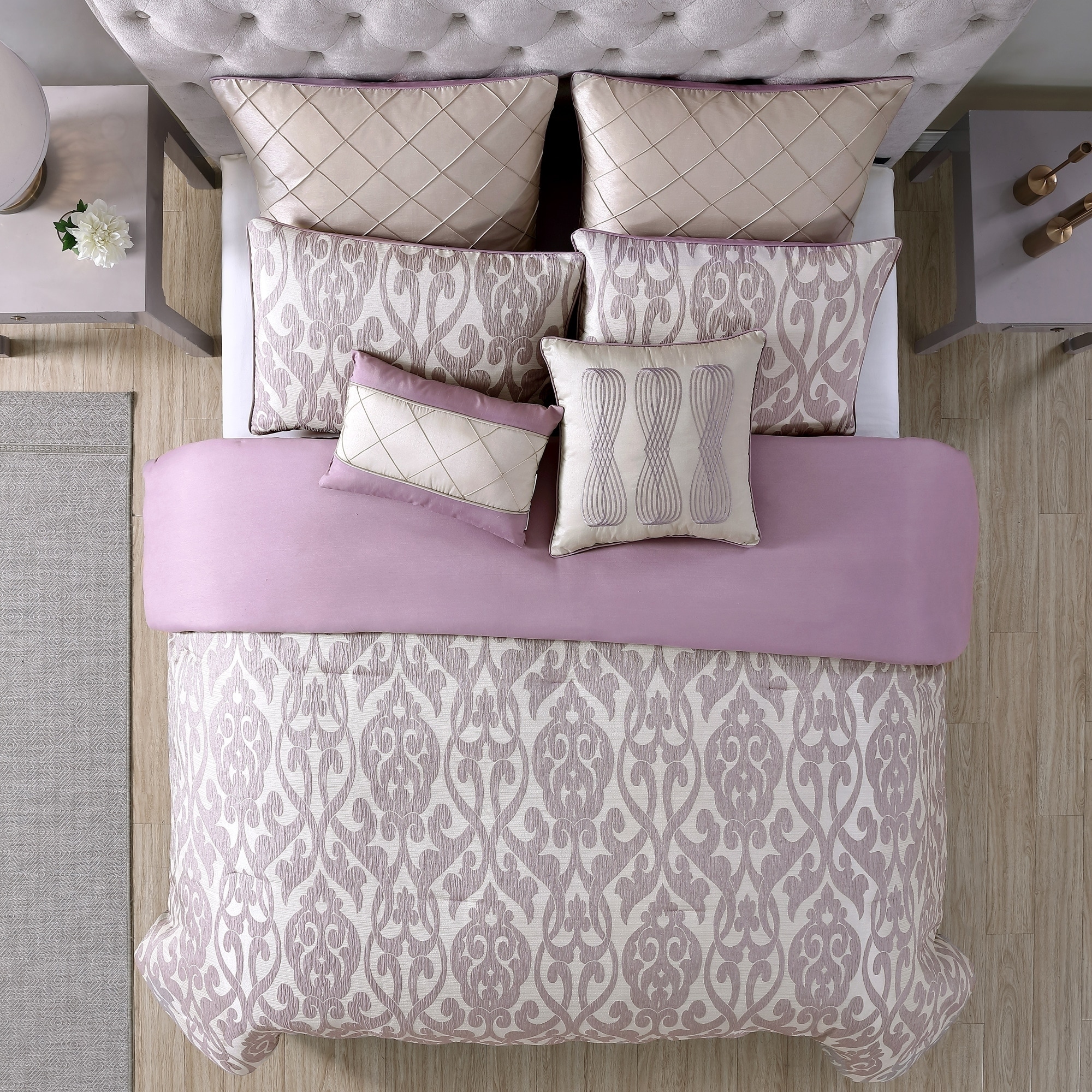 Shop Modern Threads Alina Floral Damask 8 Piece Comforter Set On