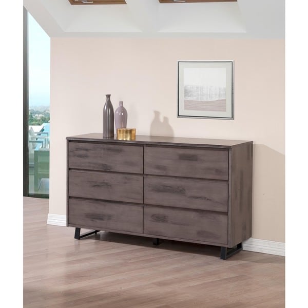 Shop Live Edge Rustic Ash Wood 6drawer Dresser Free Shipping Today