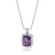 preview thumbnail 9 of 13, Oravo Sterling Silver Radiant Gemstone Pendant