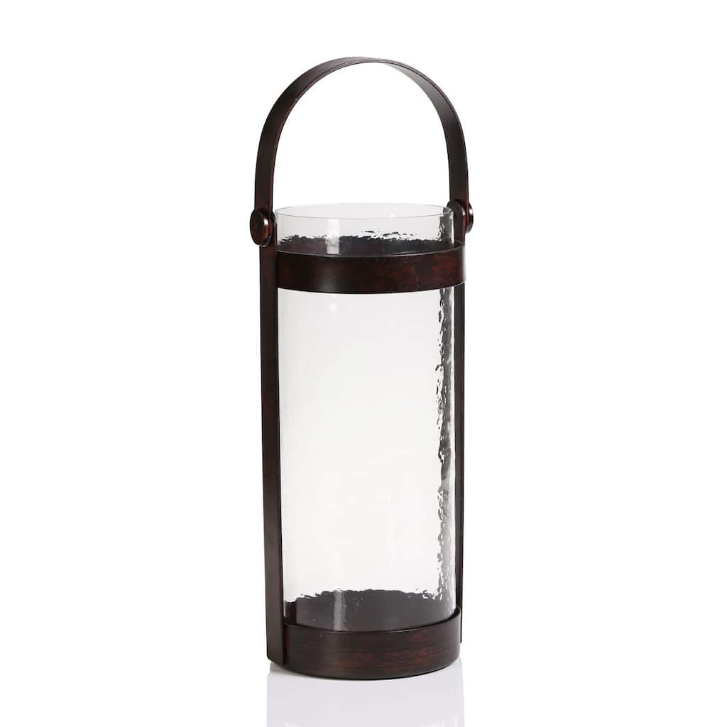 Equestrian Wrought Iron and Glass Lantern