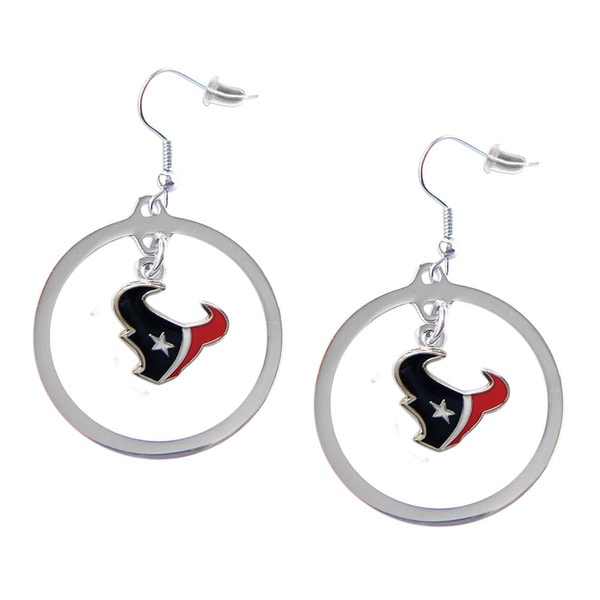 NFL Houston Texans Hoop Charm Earrings