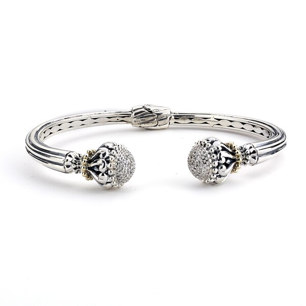 Samuel B. Sterling Silver 1/5ct TDW Designer Diamond