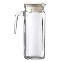 Sterilite 2 Quart 64oz Clear Plastic Flip Top Pour Pitcher with Lid 18 Pack