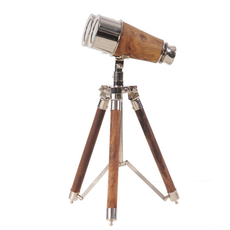 Brass Binocular on Display Stand