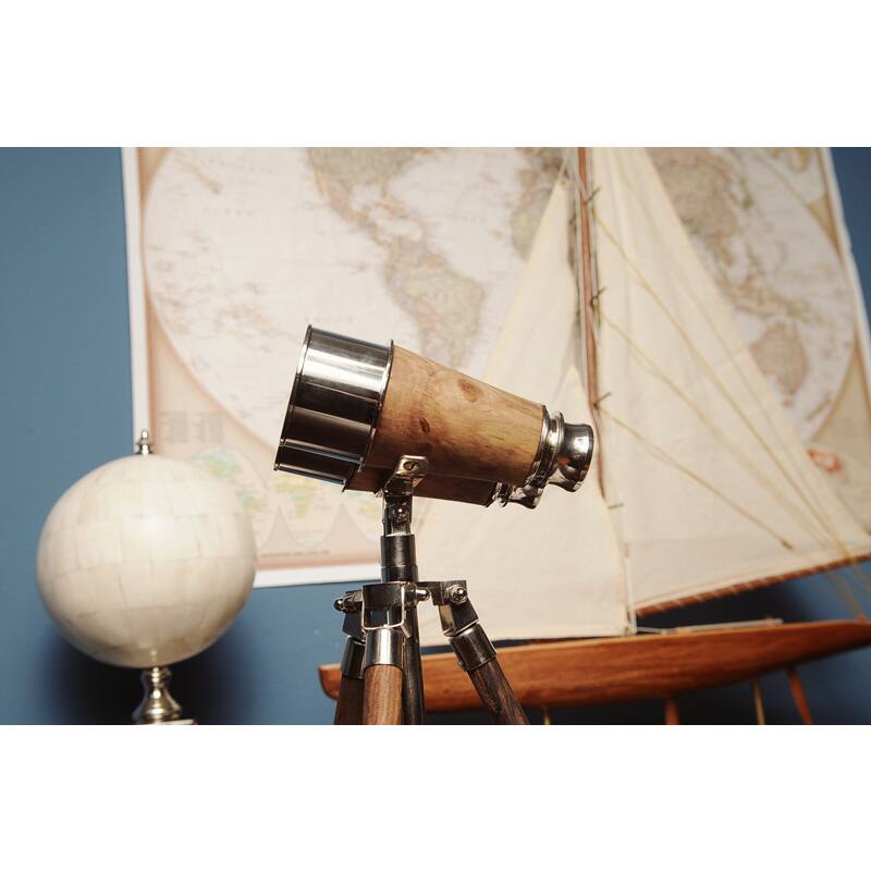 Brass Binocular on Display Stand