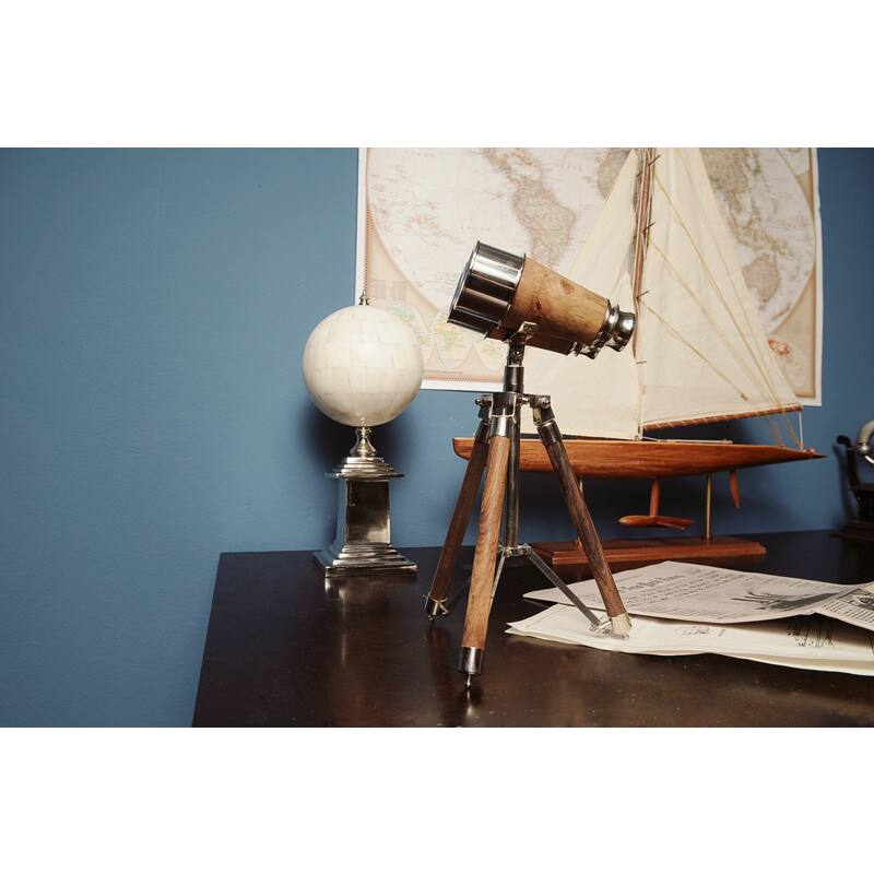 Brass Binocular on Display Stand