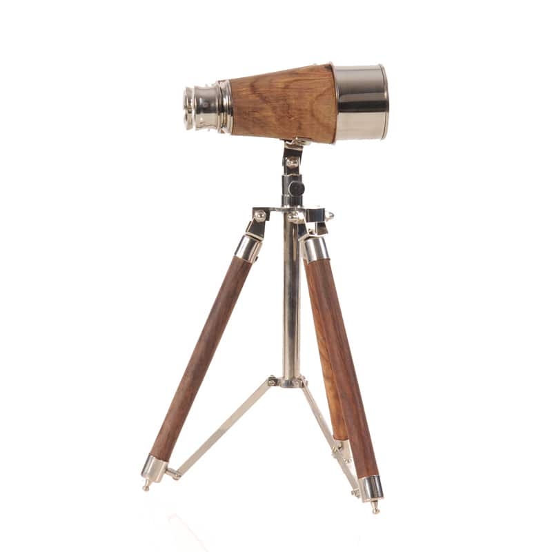 Brass Binocular on Display Stand