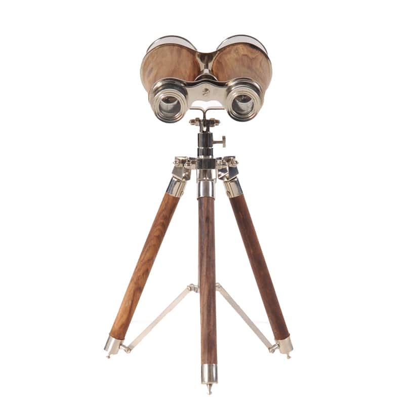 Brass Binocular on Display Stand