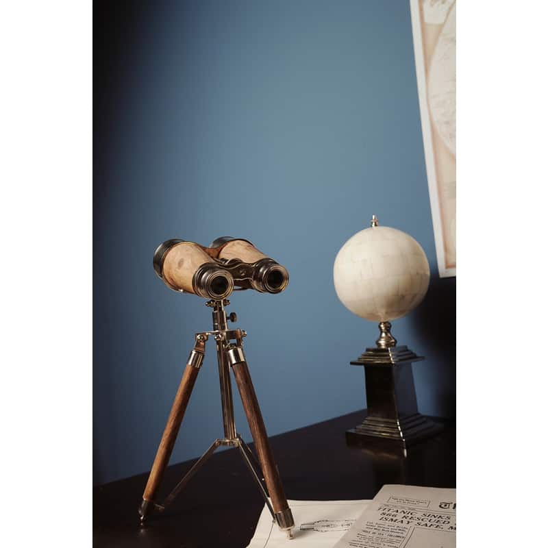 Brass Binocular on Display Stand