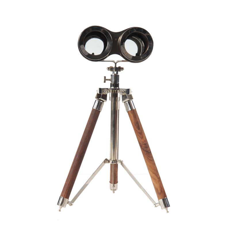 Brass Binocular on Display Stand