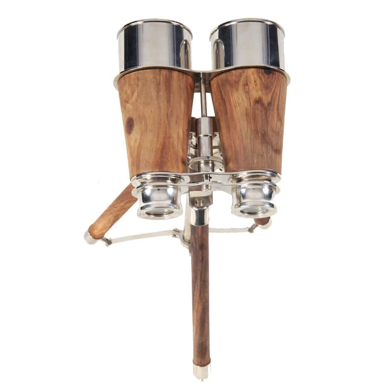Brass Binocular on Display Stand