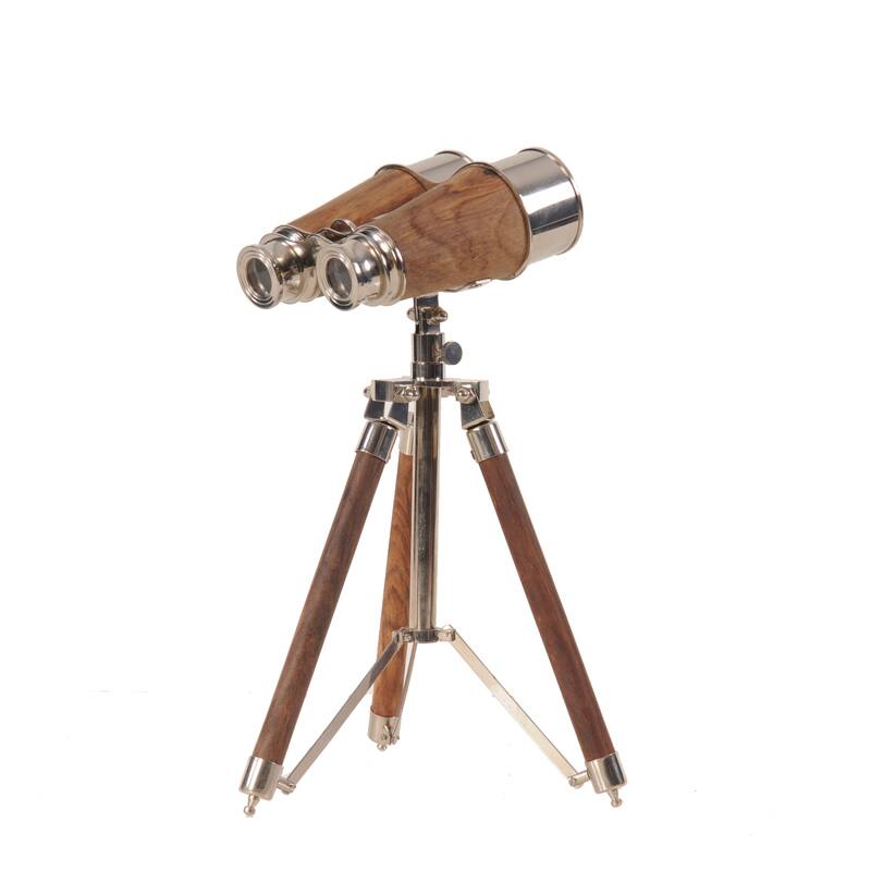 Brass Binocular on Display Stand