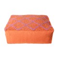 Handmade Trendsage Swirl Purple and Orange Double Ottoman