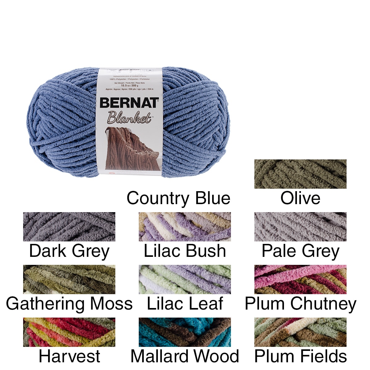 bernat big blanket yarn colors