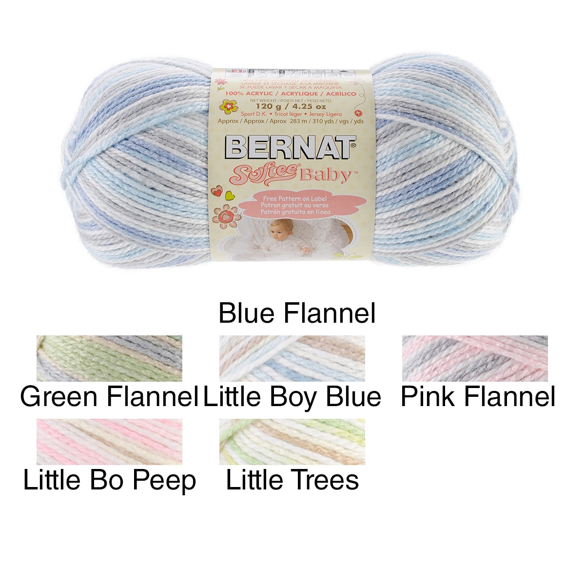 Blue Flannel Softee Baby Yarn