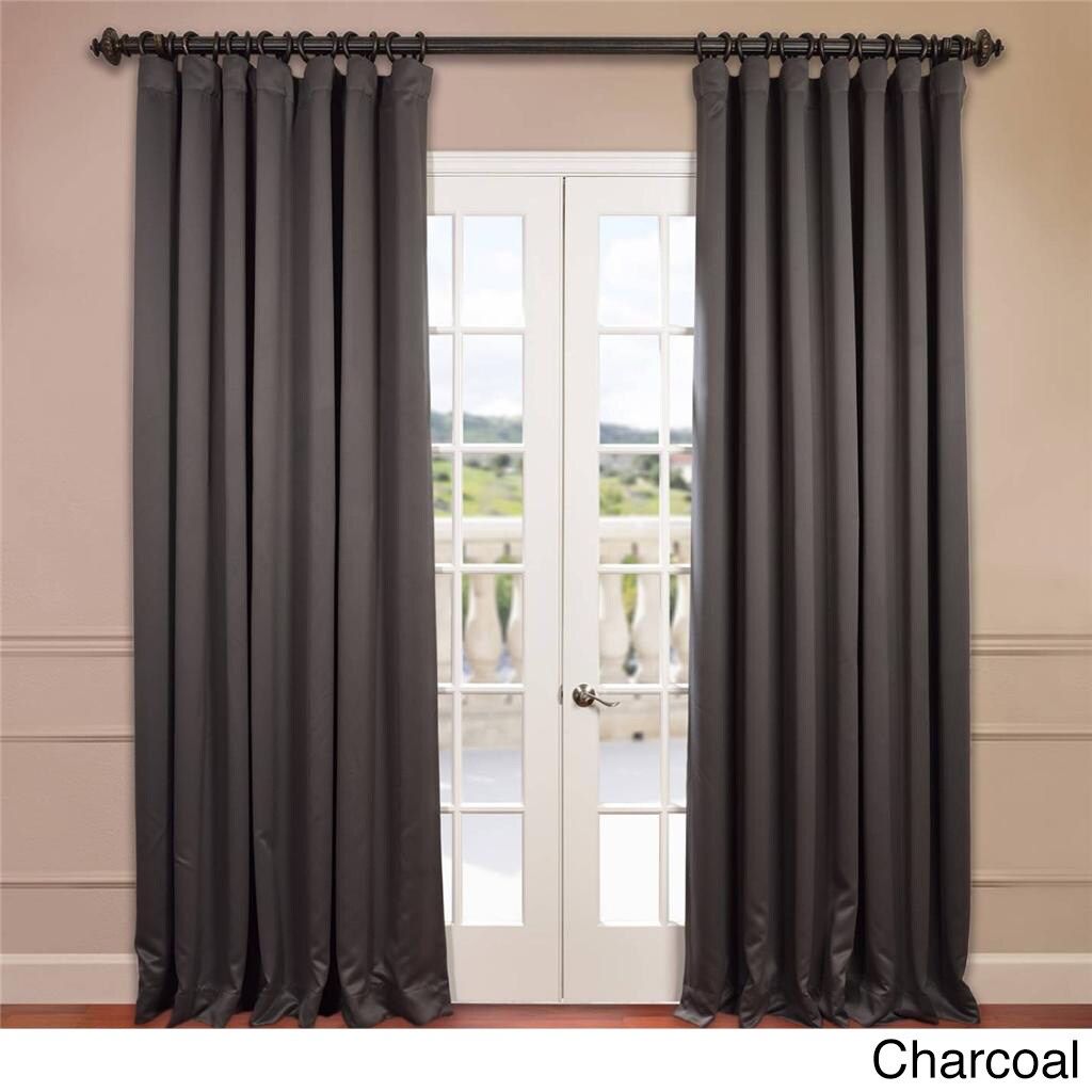 Exclusive Fabrics Extra Wide Thermal Blackout 108inch Curtain Panel eBay