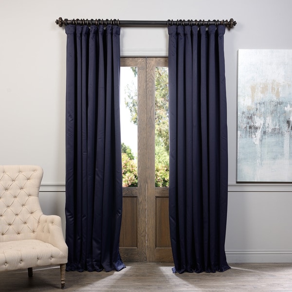 Exclusive Fabrics Extra Wide Thermal Blackout 120inch Curtain Panel  Free Shipping Today 