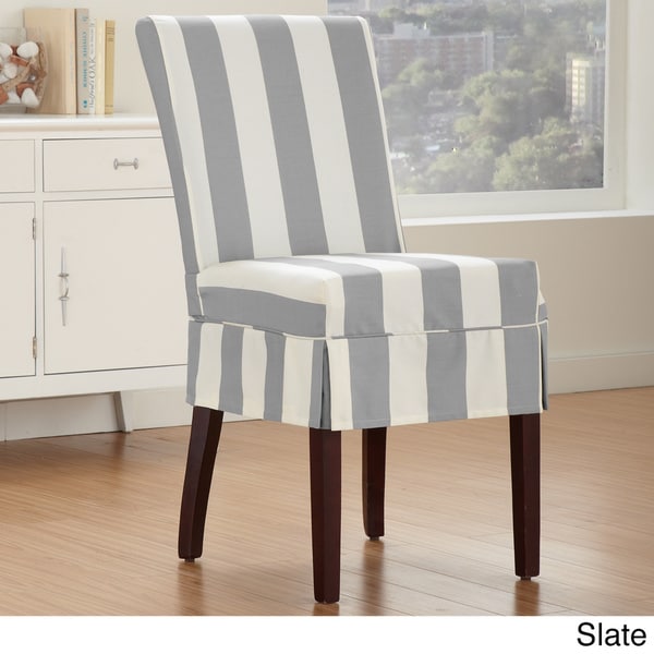 Cabana Dining Chair Relaxed Fit Slipcover with Buttons  