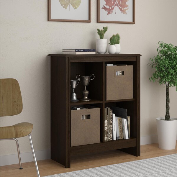 Altra 4-cube Storage Cubby Bookcase with Two Storage Bins - Overstock - 9315794