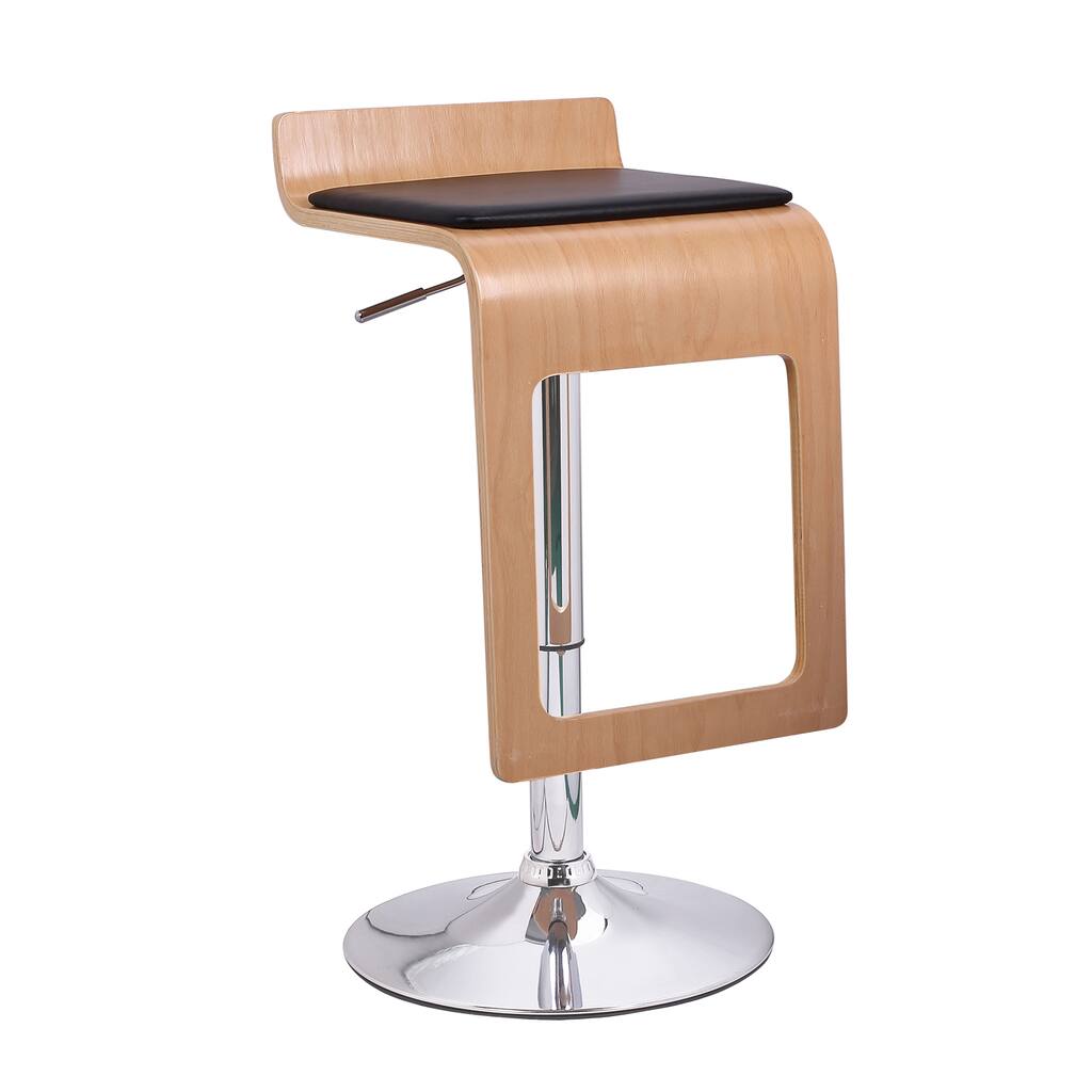 Beech Off-black Low Back Stylish Footrest Adjustable Bar Stool