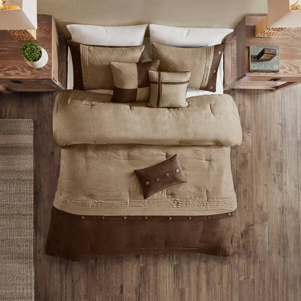 Shop Madison Park Westbrook 7 Piece Faux Suede Comforter Set On