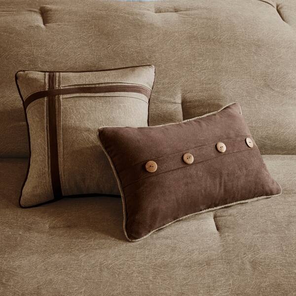Shop Madison Park Westbrook 7 Piece Faux Suede Comforter Set On