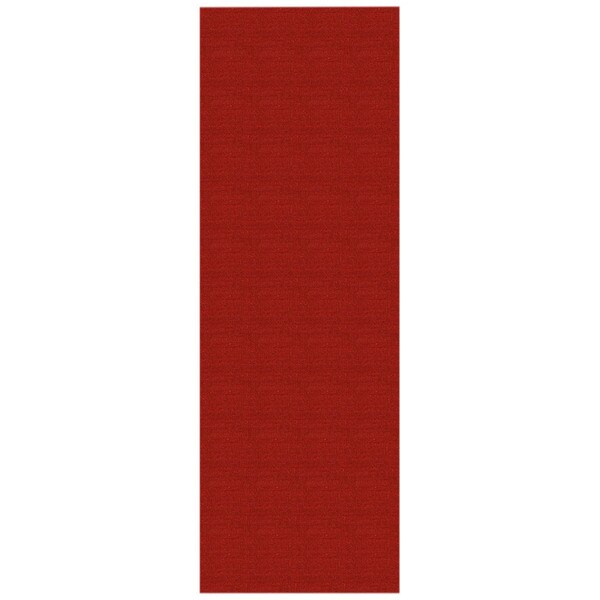 Shop Solid Red Rubber Back NonSlip Long Runner Rug (2'8 x 9'10) 2'8