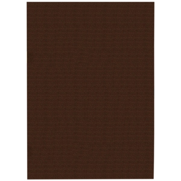 Shop Solid Brown Rubber Back Non-slip Area Rug - 3'3 x 5' - Free ...