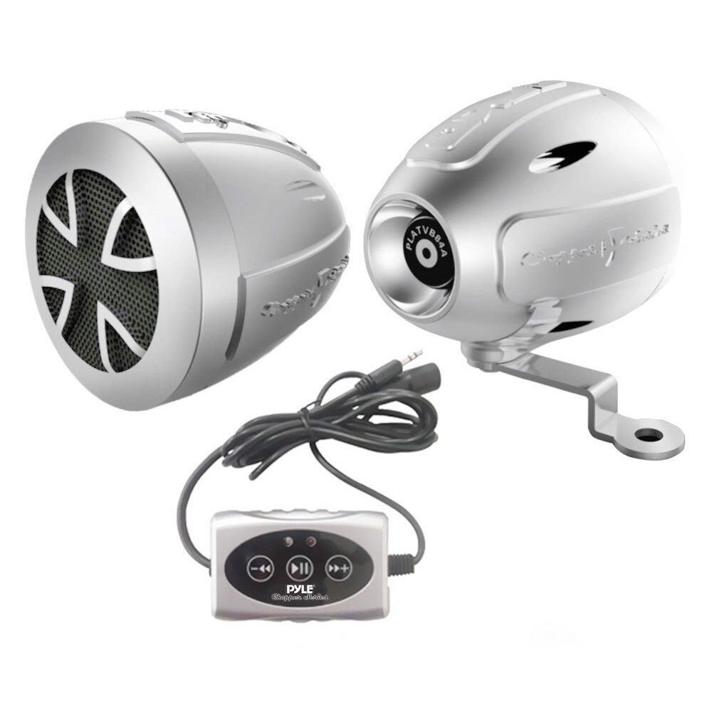 Pyle PLATVB84A 800W Motorcycle Weatherproof Dual Handle-bar 3-Inch Speakers