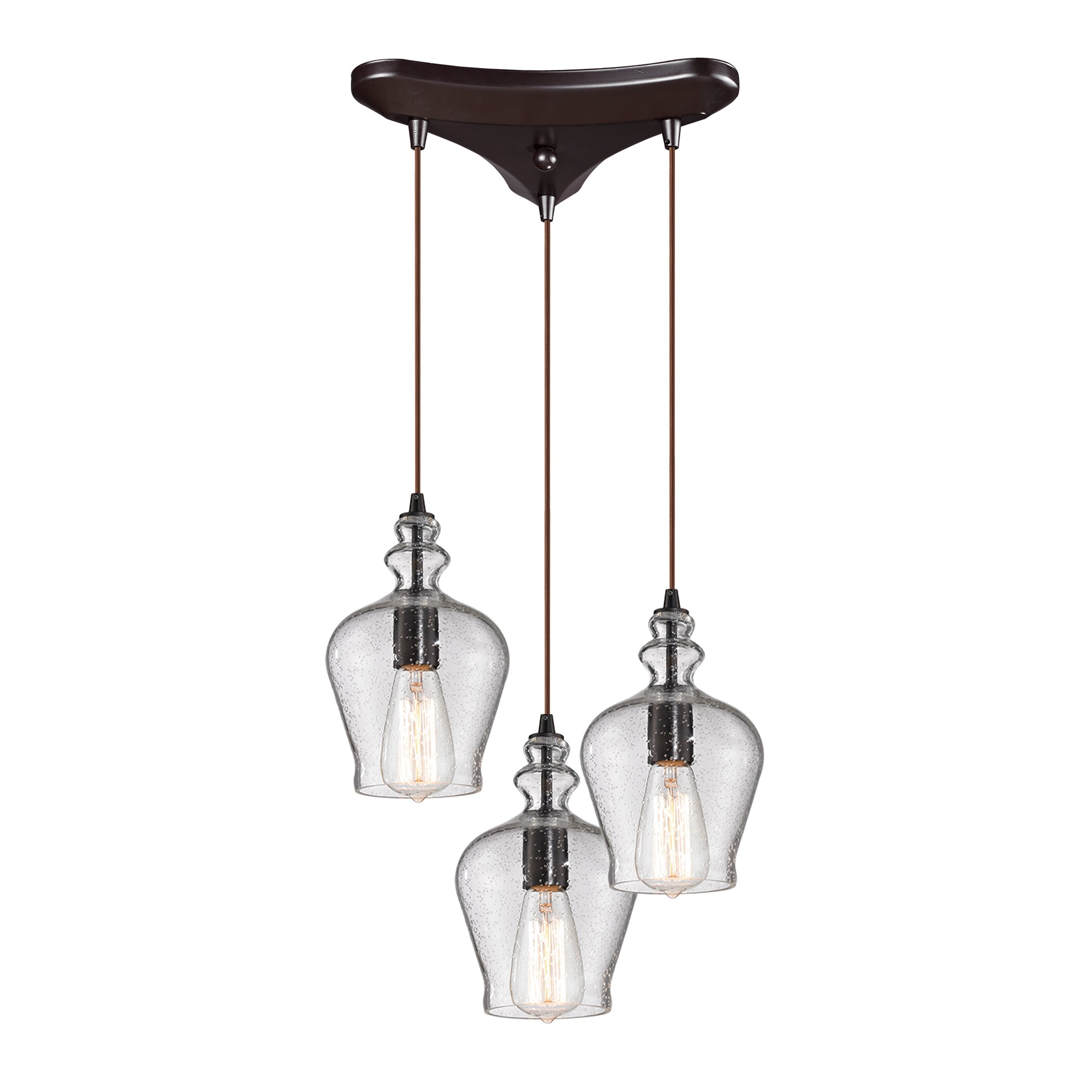 Elk Lighting 'Menlow Park' 3-light Bronze Chandelier (Menlow Park 3 light chandelier) - Chandeliers For Bedrooms by Overstock.com