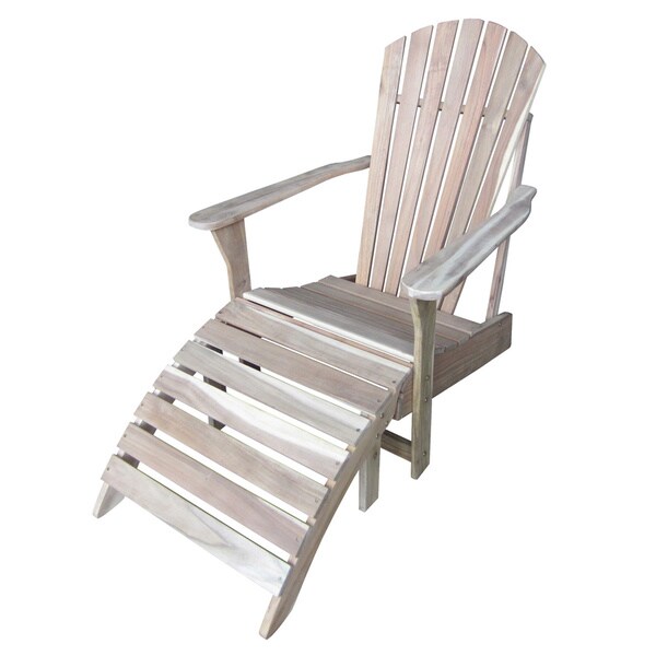piece Adirondack Chair with Footrest Set - 16477140 - Overstock.com 