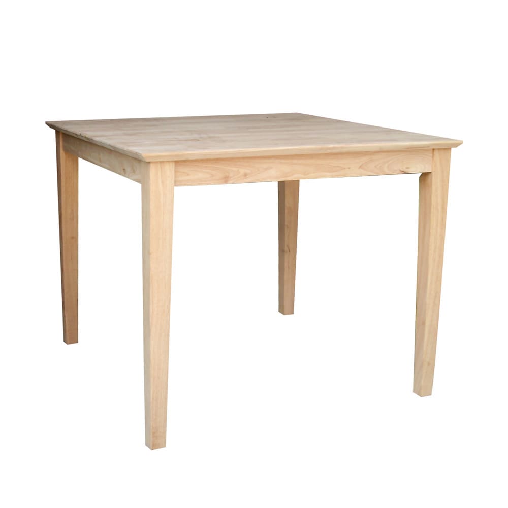 Shop Unfinished 30-inch Square Solid Wood Dining Table - Free Shipping