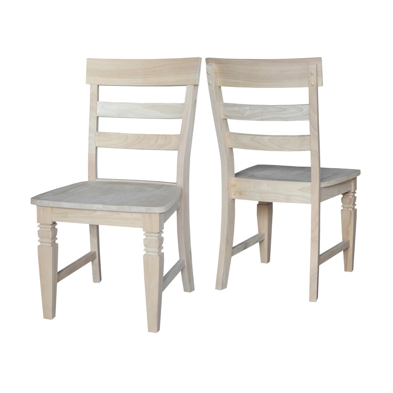 International Concepts Unfinished Solid Parawood Java Dining Chairs International Concepts Unfinished Solid Parawood Java Dining Chairs
