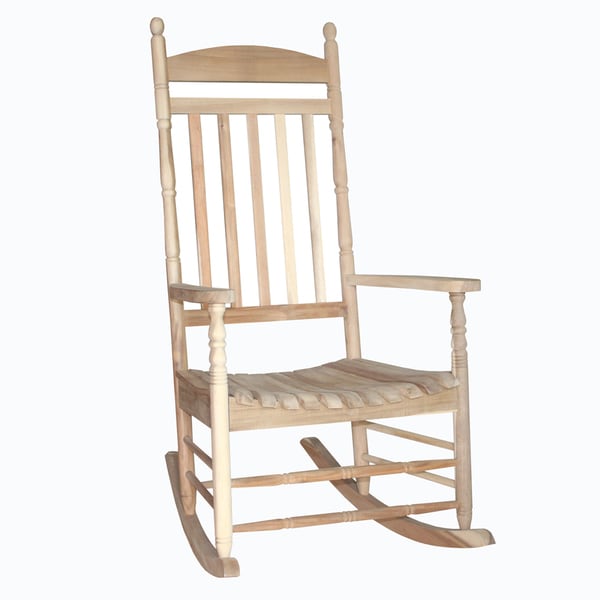 Unfinished Acacia Wood Porch Rocker - 16477201 - Overstock.com 