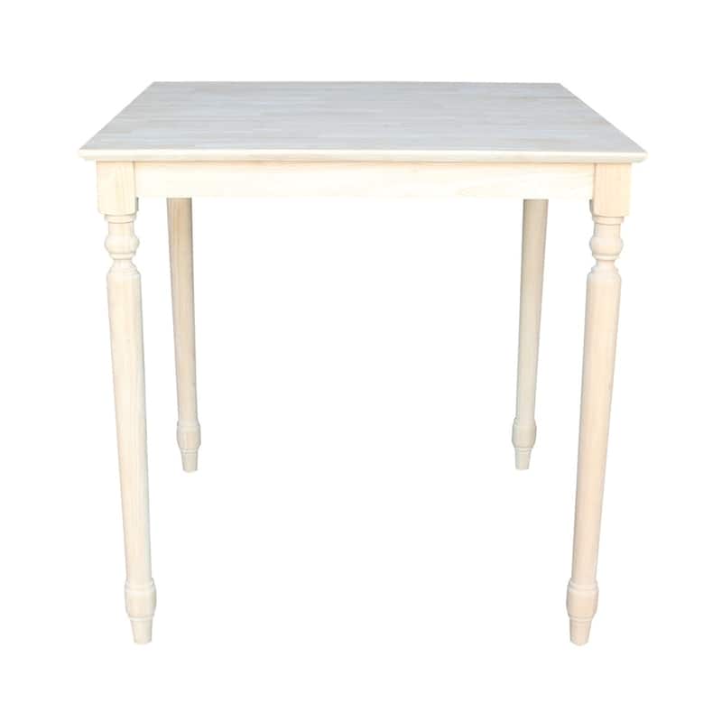 The Gray Barn Fairy Glen Unfinished Square 36-inch Counter Height Turned Leg Dining Table