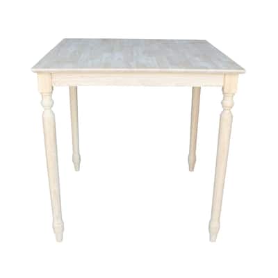 The Gray Barn Fairy Glen Unfinished Square 36-inch Counter Height Turned Leg Dining Table