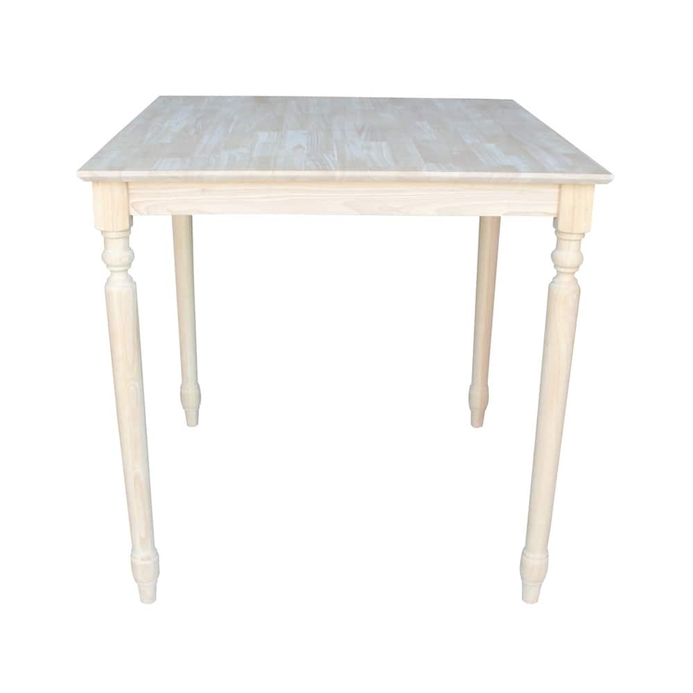 The Gray Barn Fairy Glen Unfinished Square 36-inch Counter Height Turned Leg Dining Table
