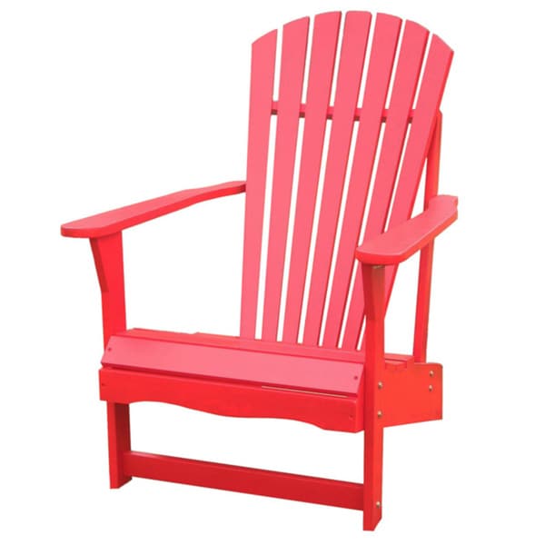 Red 2-piece Adirondack Chair/ Side Table Set - 16477226 - Overstock 