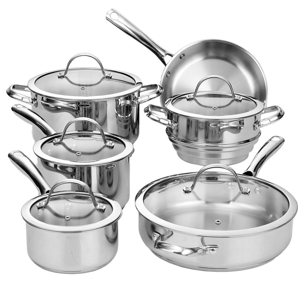 Cooks Standard 11-Piece Classic Stainless Steel Cookware Set